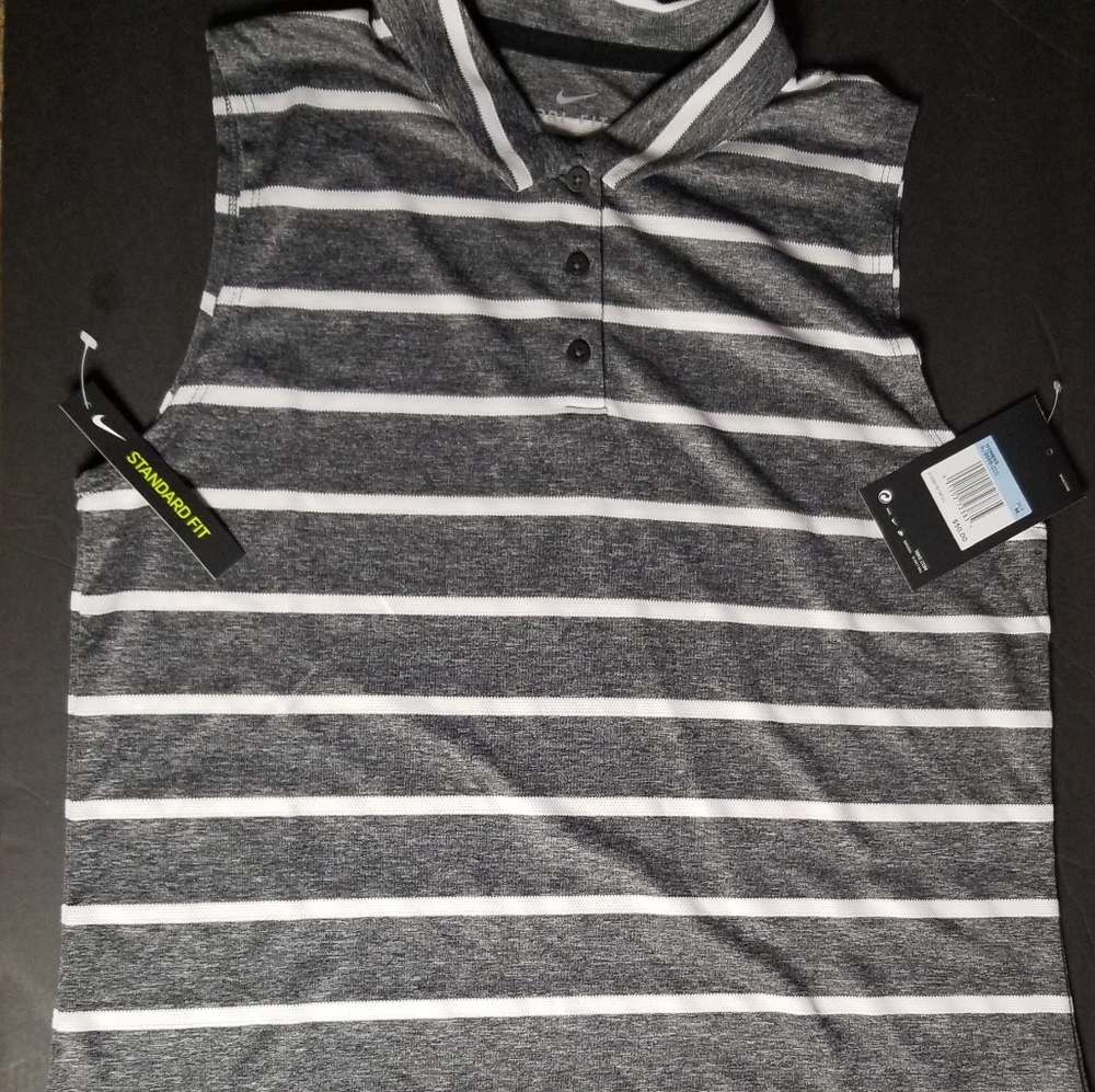 Women's Nike Dri-Fit no sleeve tennis shirt.